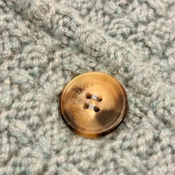 Loro Piana 100% Cashmere Collared Cardigan Chunky Knit Sweater 42 Italy $2295 - Picture 5 of 9